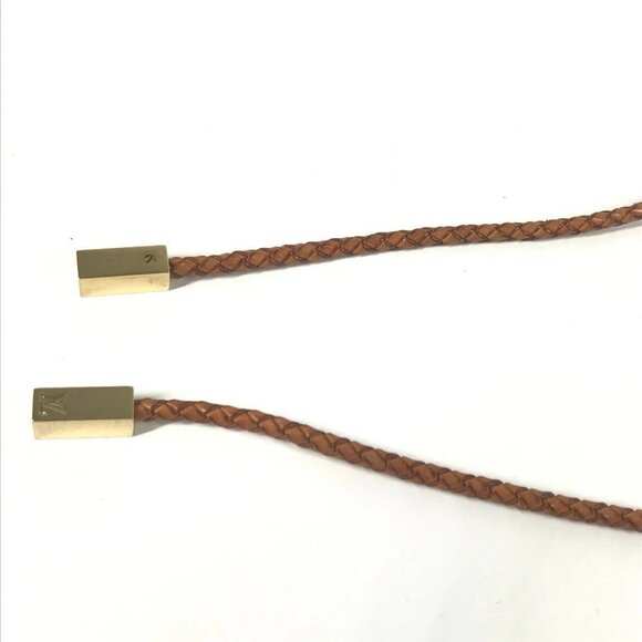 LOUIS VUITTON M67302 Ceinture VVN Trece belt Knitting belt Leather Brown/Gold main image 8